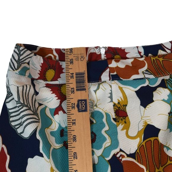 Free People USA Floral Wrap Midi Skirt Size 6 Boho A-Line Retro Print Festival V - Picture 4 of 8